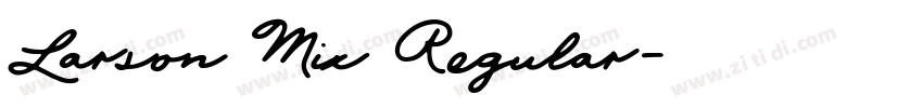 Larson Mix Regular字体转换